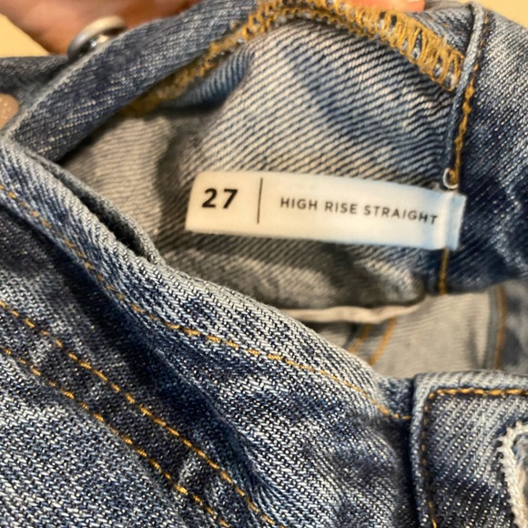 PacSun High Rise Straight Button Fly Blue Jeans - Picture 4 of 9